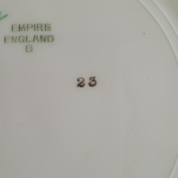 Vintage Crinoline Lady Gold Chinz Scalloped Edge Square Plate England - Picture 10 of 12